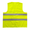 Fluoreszierendes gelbes Netz und massive reflektierende Sicherheitsweste mit PVC-Tasche